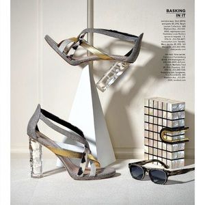 Diane von Furstenberg Clear Heel Sandals